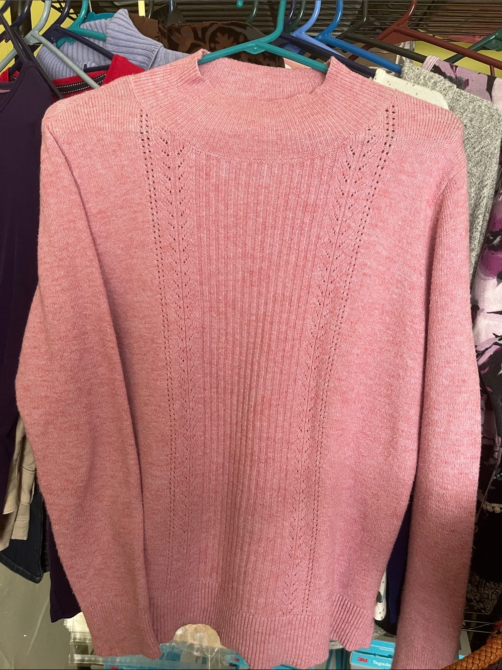 Old Navy Pink Knit Cowl-Neck Sweater